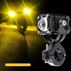 Luces LED Explorers <span class=keywords><strong>para</strong></span> Motocicleta, Modelo Devil Eyes 3570, <span class=keywords><strong>Mini</strong></span> Sistema de Iluminación Delantera con Chip, Color Blanco y Amarillo, de Aluminio - Product Image 1