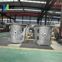 Machine de four inclinable en acier 500Kg 5T 1Ton Jc Induction Four de fusion industriel des métaux Cuppelltaion Chrome 80Kw