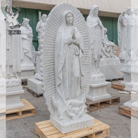 Église décoration de la maison religieuse catholique grandeur nature marbre blanc vierge Sculpture