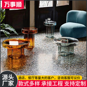 <b>Glass</b> Coffee <b>Table</b> Stained <b>Glass</b> Design Round Modern Living Room <b>Side</b> <b>Table</b> Decorative Accent <b>Table</b> - Product Image 5