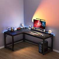 Escritorios en Forma de L para eSports de GEDO Factory, Venta al por Mayor, Colores y Logotipos Personalizados, Textura de Fibra de Carbono, Mesas para Computadora de Juegos