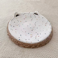 Lit pour chat et cage pour animaux de compagnie en tissu naturel durable, sans peluches, lavable, avec griffoir intégré, design respirant pour le repos et le tranchage des griffes