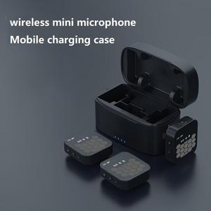 Professionale J32 modello privato con custodia di ricarica senza fili Lavalier microfono nero ABS microfono senza fili per telefono cellulare - Product Image 2