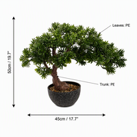Arbre Bonsaï Artificiel OEM ODM, Plante Artificielle en Pot pour la Décoration de la Maison, du Bureau, de la Table, de la Table de Bureau, Végétation Miniature Réaliste, Cadeau