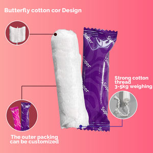 На заказ женские мягкие тампоны из органического хлопка биоразлагаемые тампоны Без аппликатора - Product Image 4