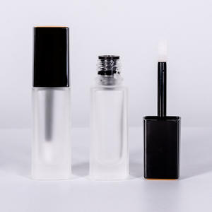 Envase cosmético vacío de vidrio mate esmerilado de <span class=keywords><strong>4ml</strong></span>, tubos de brillo de labios líquido para pestañas, lápiz labial recargable/tarros de bálsamo labial de plástico - Product Image 2