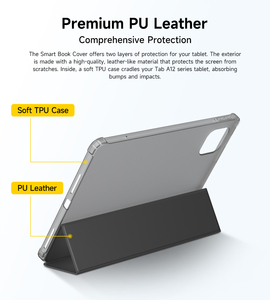 อูเลโฟนสมาร์ทบุ๊คคัฟเวอร์สำหรับแท็บเอ 12 โปรซีรีส์ปกหนัง PU ป้องกันหน้าจอ กันกระแทก ฝาหลังแท็บเล็ต - Product Image 2