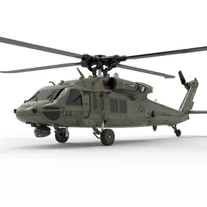 Helicóptero grande rc escala 1:47 uh60, preto hawk 6ch yxzn f09, arobático sem escova, profissional 6g/3d controle remoto