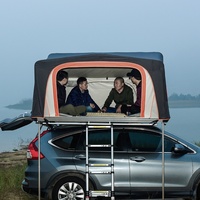 Tente de toit rigide en aluminium pliable de qualité australienne à ouverture latérale avec vestibule pour l'arrière d'un véhicule utilitaire