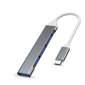 4 포트 USB 타입 C 허브 고속 스플리터 5Gbps PC 컴퓨터 액세서리 멀티 포트 usb-c 허브 어댑터 4 포트 USB 3.0 포트