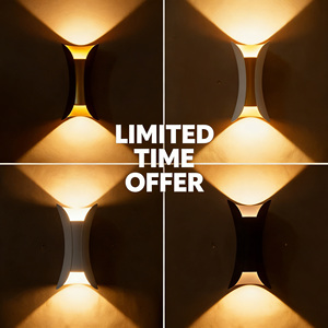 Applique murale LED 10W moderne et élégante, étanche IP65, à économie d'énergie, pour intérieur/extérieur, jardin, petite taille, <span class=keywords><strong>en</strong></span> aluminium, <span class=keywords><strong>blanc</strong></span> chaud - Product Image 6