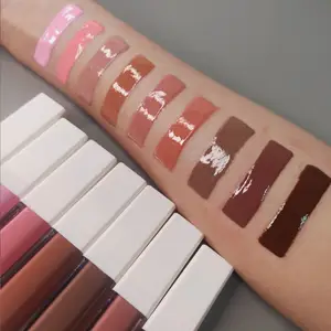 Weihnachten Großhandel Großhandel glänzender farbiger Lipgloss mit Logo einzigartige Eigenmarke individueller tierversuchsfreier veganer Lipgloss