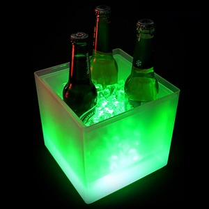 Multi colores LED luz cubo de hielo vino champán bebida cubo cerveza hielo enfriador Bar fiesta doble pared 3.5L - Product Image 3