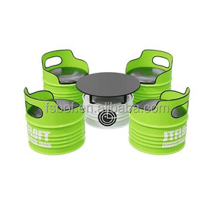 Juego de Mesa y Sillas para Restaurante con Diseño Industrial de Barril de Petróleo, Mobiliario Creativo para Cafetería, Pub y Bar - Product Image 4