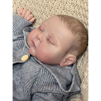Poupée de pêche en silicone pour bébé, 49CM, corps doux, avec peau 3D, peinte à la main, jouets pour enfants