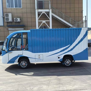 New Products Blue and White 2 Seats Fully Enclosed Electric Shuttle <b>Car</b> Electric Sightseeing Bus Special Transportation - Product Image 2