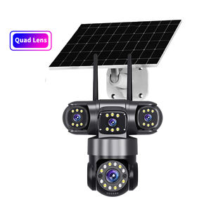 2025 Vente chaude 8MP <span class=keywords><strong>360</strong></span> Caméra de sécurité domestique sans fil WiFi/4G à énergie solaire avec capteur CMOS à trois objectifs pour la surveillance extérieure - Product Image 3