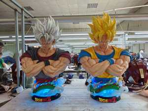 Statua di <span class=keywords><strong>Goku</strong></span> di <span class=keywords><strong>Dragon</strong></span> <span class=keywords><strong>Ball</strong></span> <span class=keywords><strong>Z</strong></span> a Mezzo Busto in Resina con Illuminazione - Product Image 6