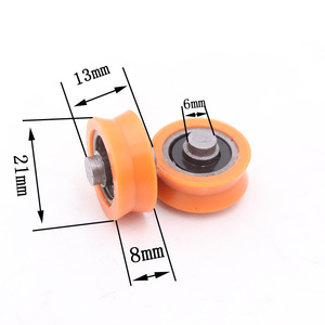 Rodillo de pista duradero POM PA6 rueda de nailon 608 625 626 rodamiento de rueda de ranura en U rodamientos de rodillos de ducha deslizantes - Product Image 3