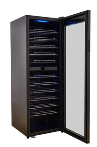 FSE doppia zona 240L refrigeratore per <span class=keywords><strong>vino</strong></span> frigo in acciaio inox cantina per vini con porta in vetro R600A <span class=keywords><strong>refrigerante</strong></span> - Product Image 3