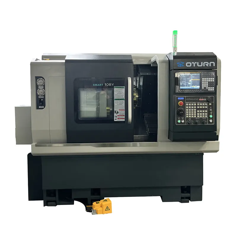 OTURN เครื่องกลึง CNC แบบเตียงแบน TY108Y เครื่องกลึง CNC อัตโนมัติพร้อมสต็อกหาง