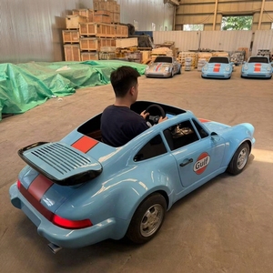 2026 New Vintage Style Electric Drift Kart Rental Park Custom Single Double Seat LED Strip <strong>Light</strong> Storage Pouch Lithium Battery - Product Image 2
