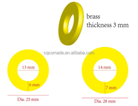 Expédition rapide, cercle en laiton fraisé de 3 mm de diamètre pour la fabrication de porte-clés en fibre laser, pendentifs en laiton faits à la main