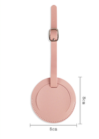 Étiquette de bagage en cuir PU personnalisée avec logo imprimé, pendentif de sac, accessoires de voyage portables, étiquette nominative et d'adresse