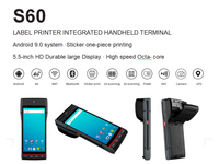 Terminal portable Android Blovedream S60 pour la collecte de données, lecteur de codes QR, PDA avec imprimante thermique et d'étiquettes intégrée