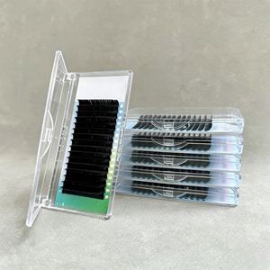 Extensions de cils individuels en cachemire noir mat, volume russe 0.03 0.05, pour marque privée, vente en gros - Product Image 6