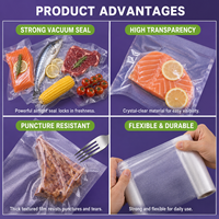 Rouleau de film sous vide gaufré |   Rouleau de film alimentaire sous vide co-extrudé 7 couches PA/PE pour cuisson sous vide et congélation