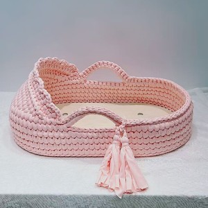 Cesto Neonato Moses in Corda di Cotone Lavorato a Mano con Design Moderno, Materassino Incluso, Regalo <span class=keywords><strong>per</strong></span> Neonati e Bambini, Ideale <span class=keywords><strong>per</strong></span> Camera da Letto e Soggiorno - Product Image 5