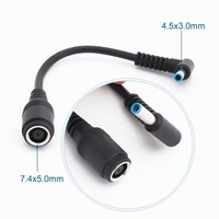 Câble d'alimentation CC HP 7,4x5,0 mm femelle vers 4,5x3,0 mm mâle avec adaptateur à broche centrale