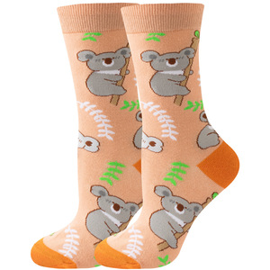 <span class=keywords><strong>Calcetines</strong></span> Unisex de Algodón con Diseño Personalizado, Divertidos, Coloridos, con Dibujos Animados de Animales, hasta la Pantorrilla, para <span class=keywords><strong>Mujer</strong></span> - Product Image 3