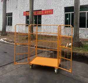 Chariot à main en métal à revêtement en poudre chariots de conteneur de rouleau de Transport logistique entrepôt supermarché stockage fil rouleau Cages maille - Product Image 4