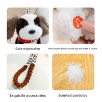 Porte-clés en peluche chiot Westie mignon, poupée décorative, cadeau unisexe, breloque animale de compagnie Kawaii de dessin animé, 15 cm, rembourrage en coton PP