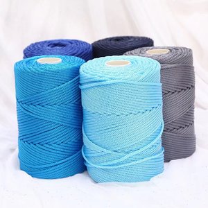 3mm Xoắn đơn sợi macrame sợi đa màu sắc 3 sợi 100% polyester macrame sợi - Product Image 1