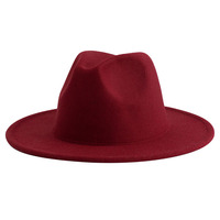 Chapeaux Fedora en feutre personnalisés en gros Multi couleur unie pour hommes et femmes chapeaux Fedora de fête Jazz à large bord