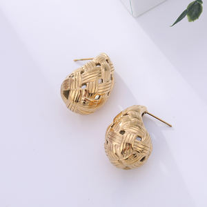 Conjunto de joyería de acero inoxidable chapado para mujer de alta calidad para mujer Pendientes DE DISEÑO DE ACERO INOXIDABLE - Product Image 3