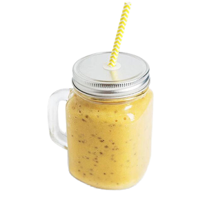 FuYang Transparent Glass <b>Mug</b> With Lid And Handle For Drinking Milk <b>Tea</b> 320Ml - Product Image 1