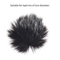 Funda de microfono de piel sintética de 1 cm para exteriores, protector contra el viento, mini parabrisas para micrófono de solapa Lavalier