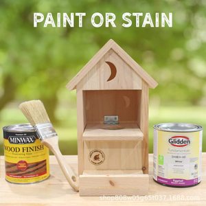 Mangeoire à écureuils en bois Uncle Dunkels Llc, couleur bois naturel, durable, distributeur de nourriture pour oiseaux d'extérieur, forme rectangulaire - Product Image 5