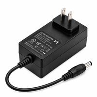 Transformateur 12V 2A 24W certifié CE pour alimentation électrique, garantie 3 ans, noir, prise DC, boîte blanche, entrée universelle, multi-prises YHY
