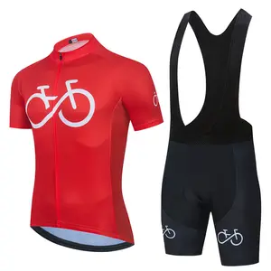 サイクリング自転車半袖セット通気性シャツ3Dクッションショーツパッド入りパンツ/ビブショート