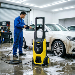 Nettoyeur haute pression vertical commercial, machine de nettoyage puissante et robuste pour les ateliers de lavage automobile - Product Image 1