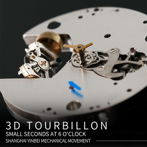 Reloj de pulsera con movimiento mecánico automático de tourbillon vertical de un solo eje y diseño original único de la marca del fabricante. - Product Image 5