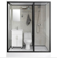 Unité de salle de bain préfabriquée avec douche et WC intégrés