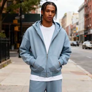 Sudadera con Capucha TKAN234D Personalizada para Hombre, de Lujo, Gruesa, Pesada, 100% Algodón, Corta, con Doble Cremallera y Bolsillo - Product Image 1