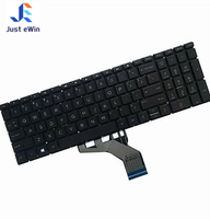 Clavier d'ordinateur portable sans cadre, rétroéclairé par LED, en plastique, noir et gris, pour Pavilion 15-CX 15-DA 15-CW, nouveau