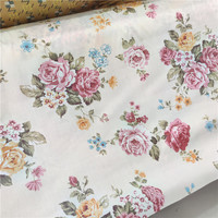 Drap et couette imprimés tulipes en tissu sergé de coton de grande taille